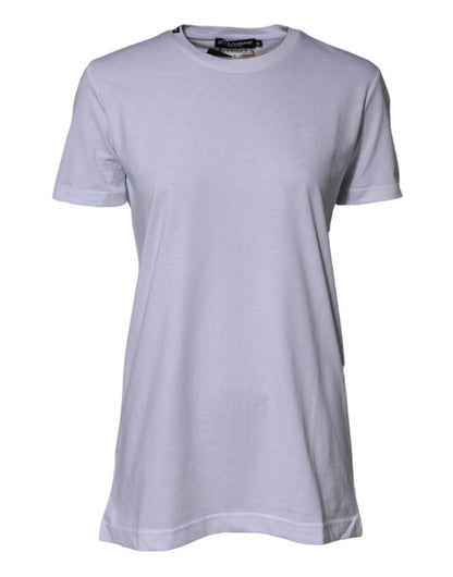 Dolce & Gabbana Weißes Baumwoll-Goodluck-2023-T-Shirt mit Rundhalsausschnitt