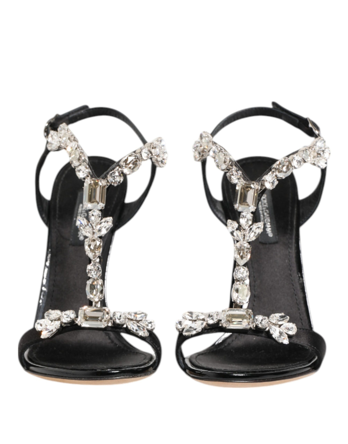 Dolce & Gabbana Schwarze Keira Sandalen mit Kristallen