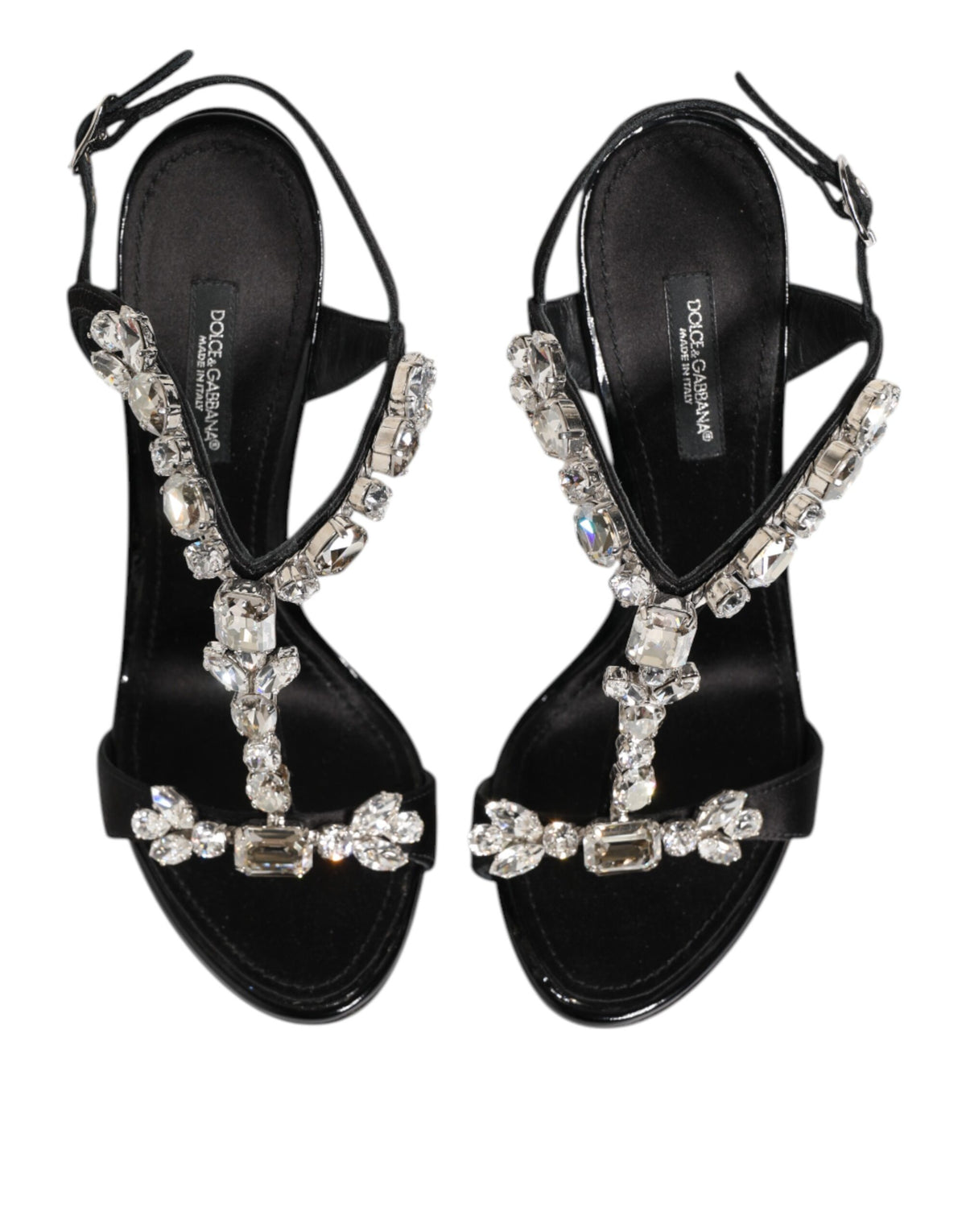 Dolce & Gabbana Schwarze Keira Sandalen mit Kristallen