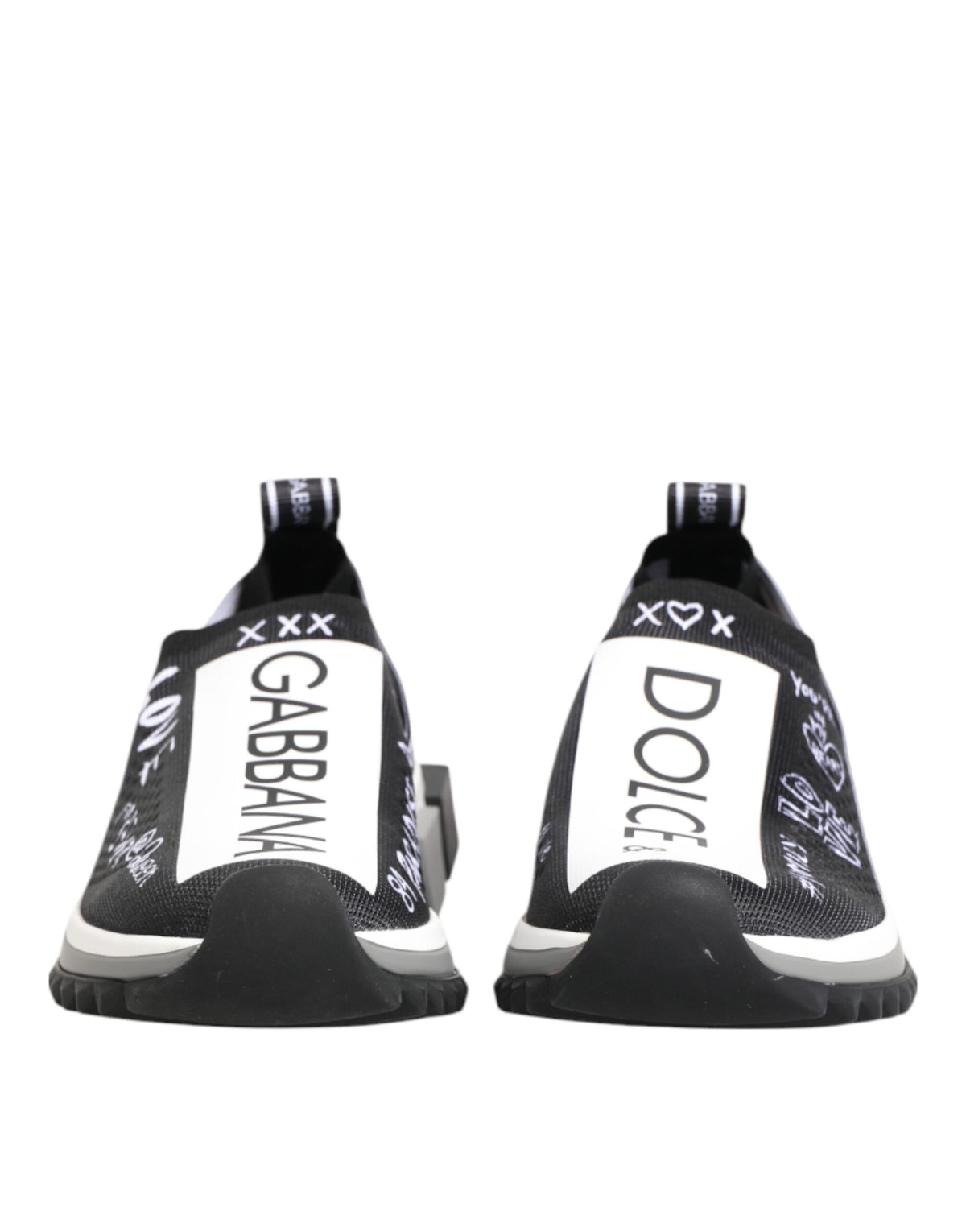 Dolce & Gabbana Black and White Sorrento Low Top Sneakers Shoes