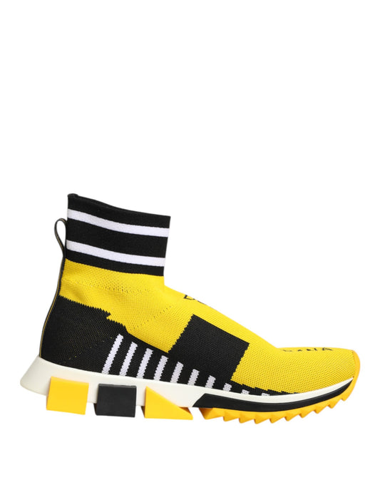 Dolce & Gabbana Gelb-schwarze Sorrento Slip-On Sneaker