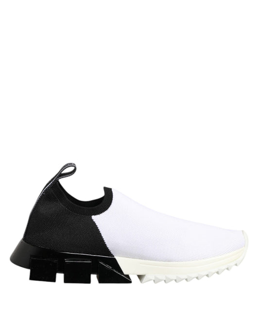 Dolce & Gabbana Weiß-schwarze Sorrento Low-Top-Sneaker