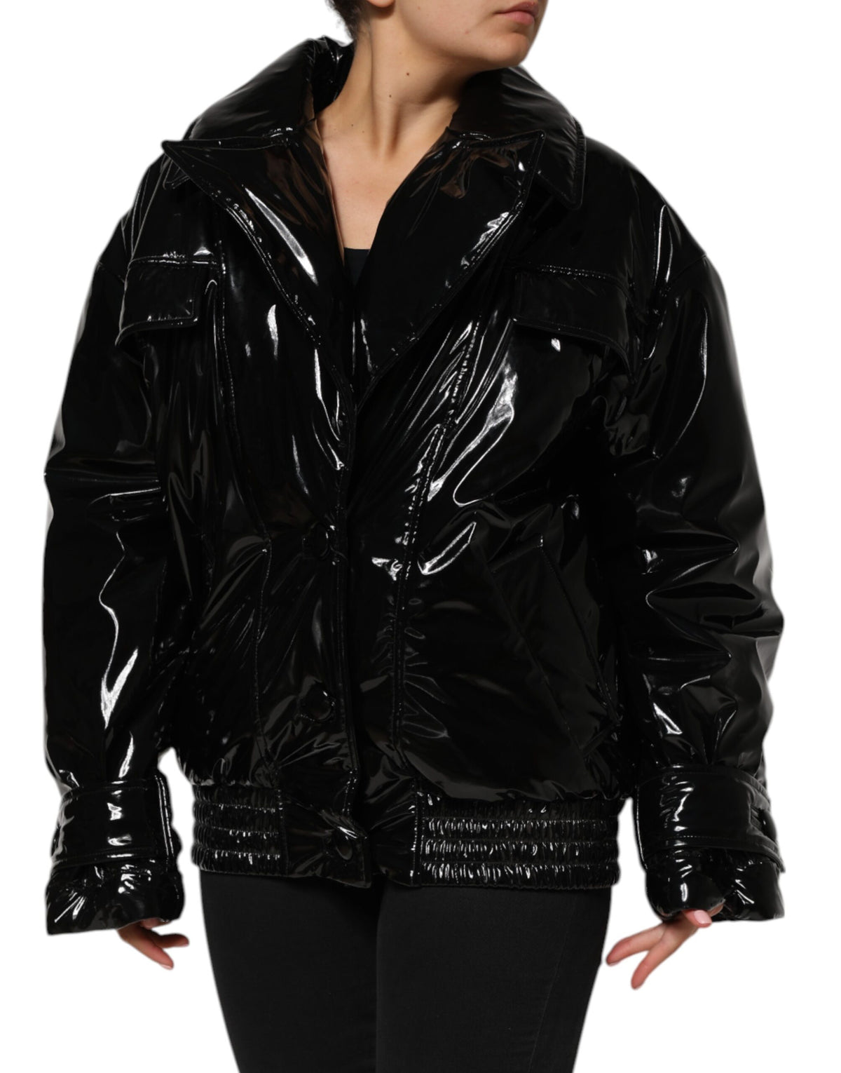 Dolce & Gabbana neror poliestere-Puffercappotto con Steppung giacca