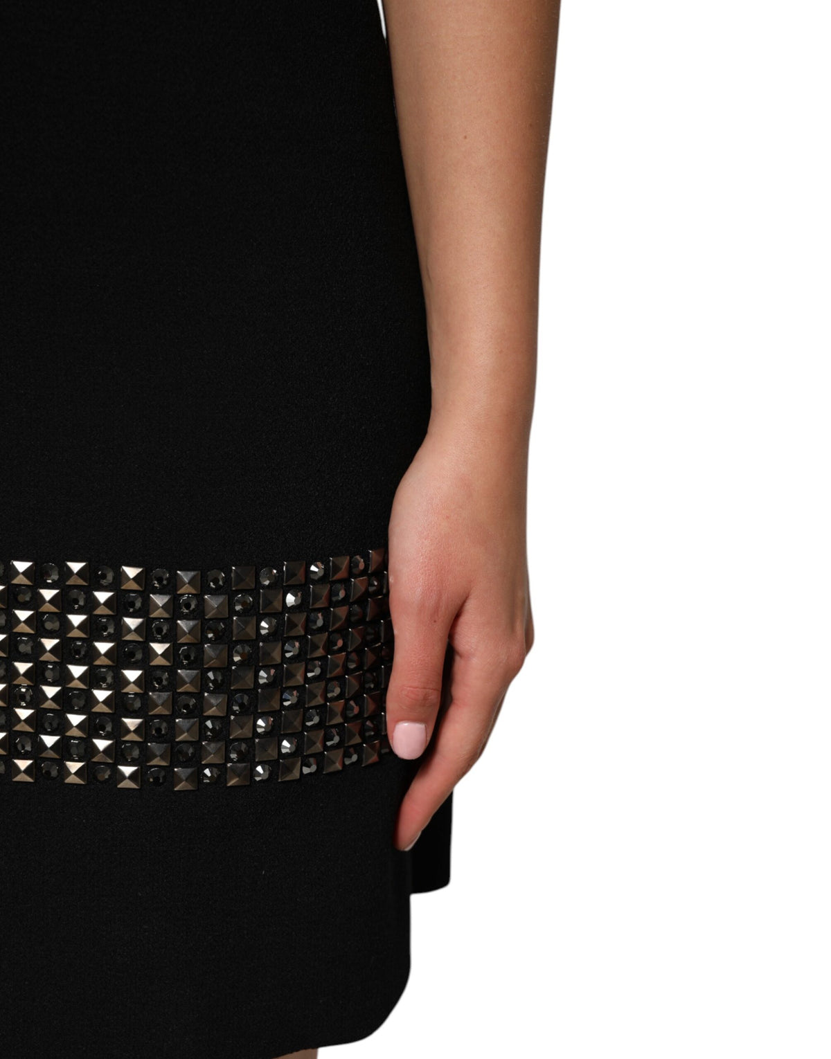 Dolce & Gabbana Schwarzes Minikleid mit Kristallverzierung