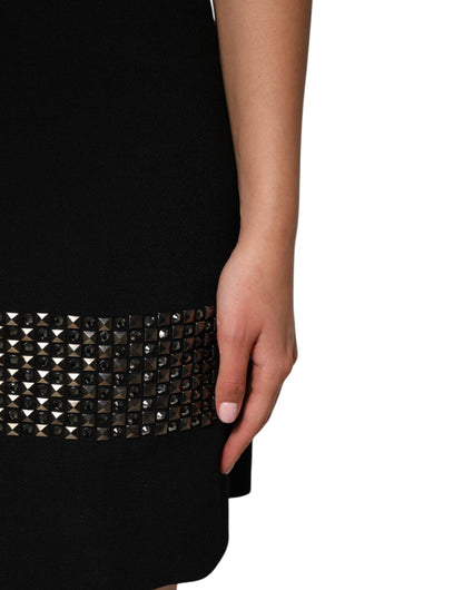 Dolce & Gabbana Schwarzes Minikleid mit Kristallverzierung