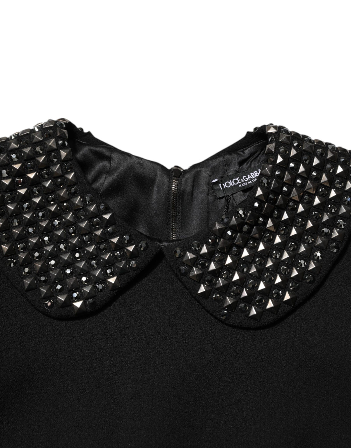 Dolce & Gabbana Schwarzes Minikleid mit Kristallverzierung