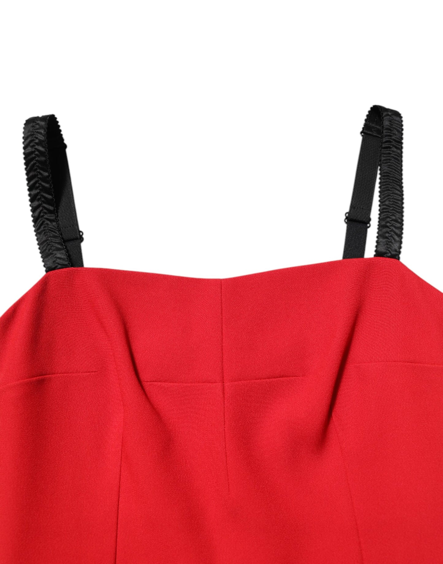 Dolce & Gabbana Rotes Stretch Bodycon Etuikleid knielang