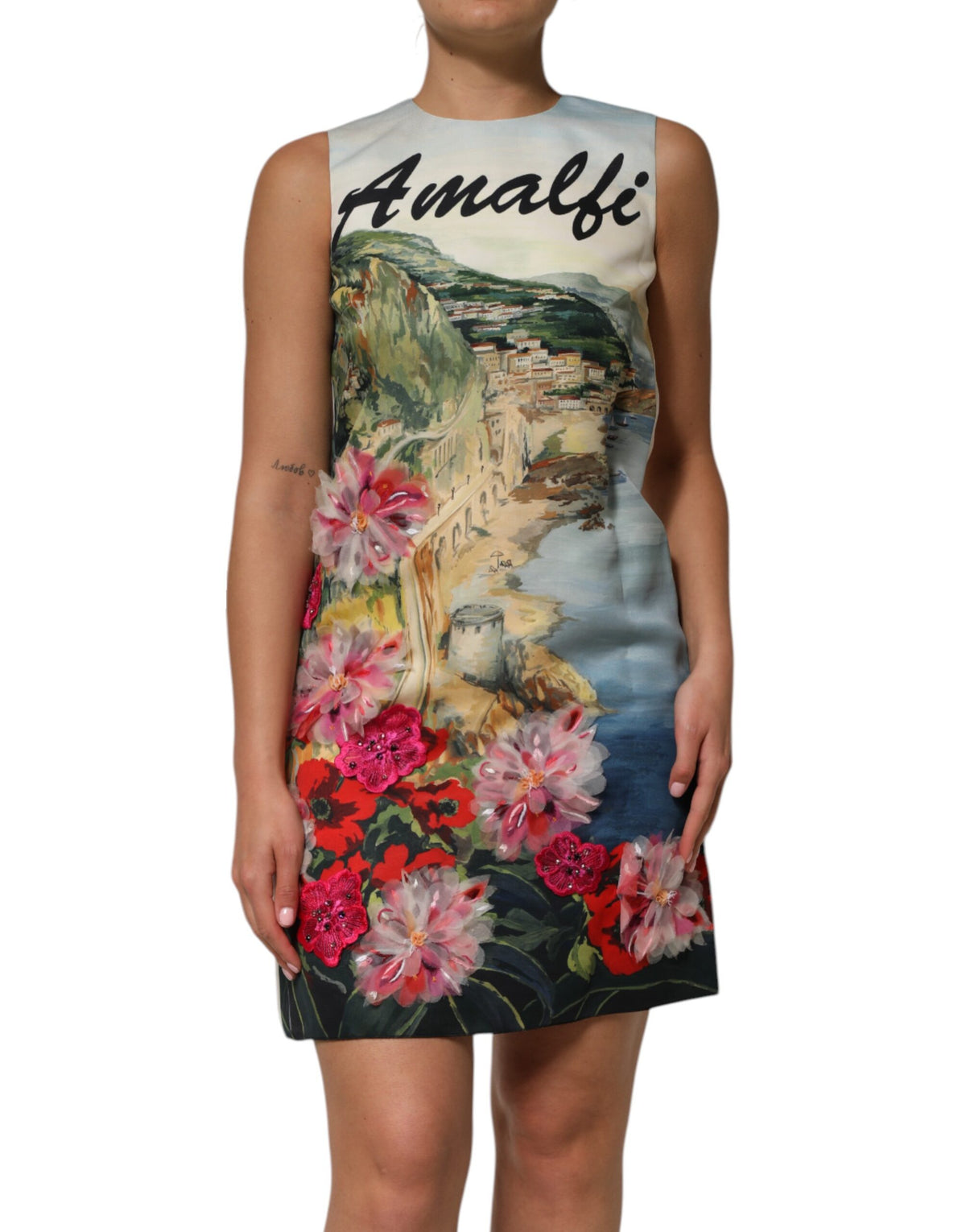 Dolce & Gabbana Multicolor Kristallverziertes Minikleid