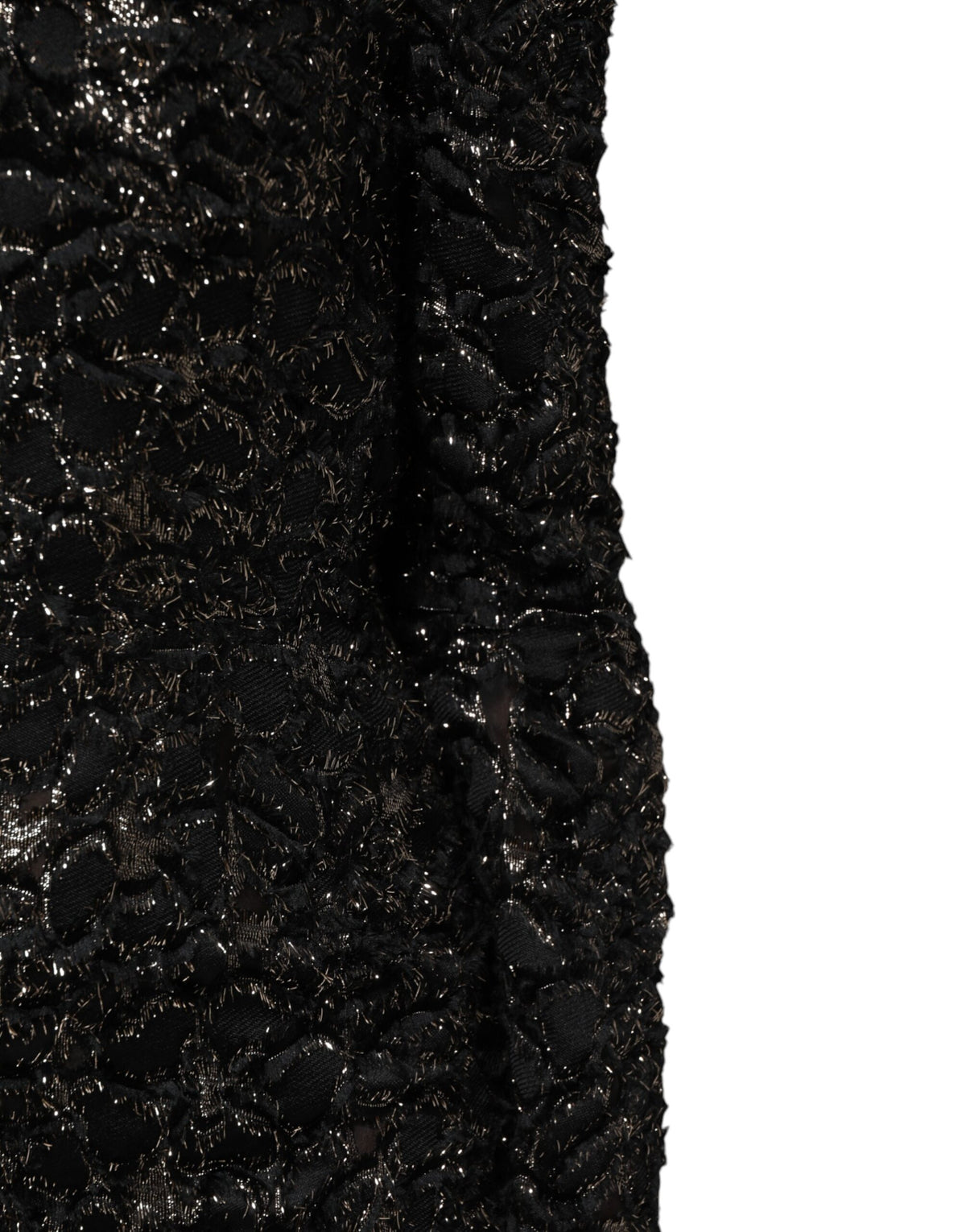 Dolce & Gabbana Black Sequin Bouclé Tweed Coat Dress
