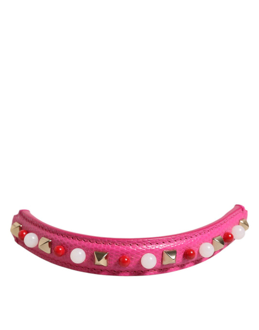 Dolce & Gabbana Tracolla Rosa in pelle di vitello