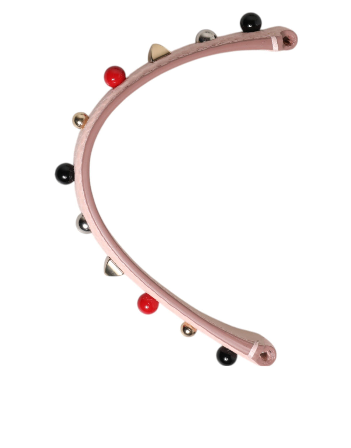 Dolce & Gabbana Tracolla per borsa rosa chiaro in pelle decorata