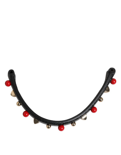 Dolce & Gabbana Tracolla Nera in pelle di vitello