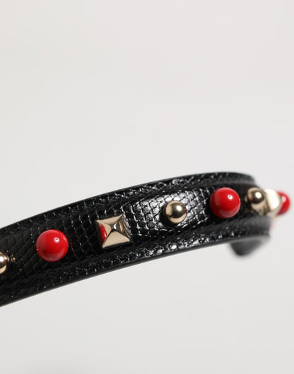 Dolce & Gabbana Tracolla Nera in pelle di vitello