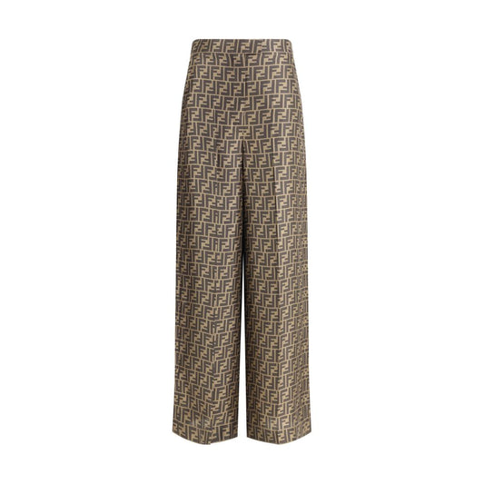Fendi Braune Seidenhose Lässig