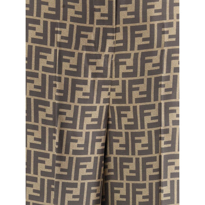 Fendi Braune Seidenhose Lässig