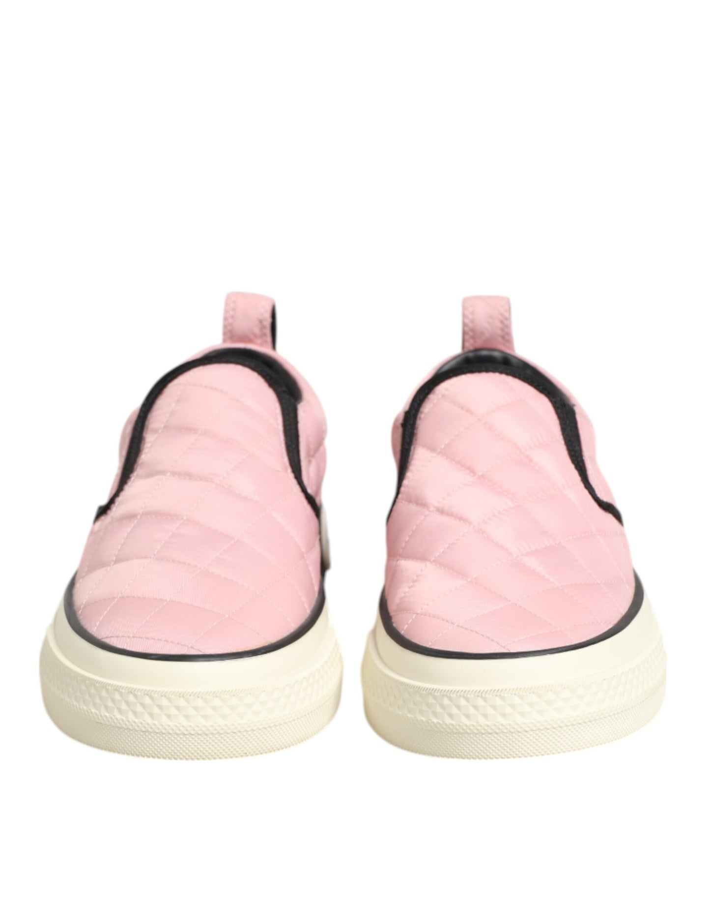 Dolce & Gabbana Rosa gesteppte Nylon Slip-On Sneaker Schuhe