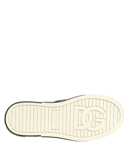 Dolce & Gabbana Pink Quilted Slip-On Sneakers