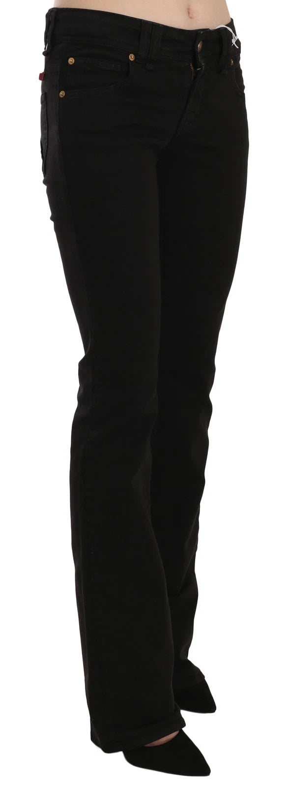 John Galliano Schwarz Niedrige Taille Schlankes Bein Skinny Denim Freizeithosen Jeans