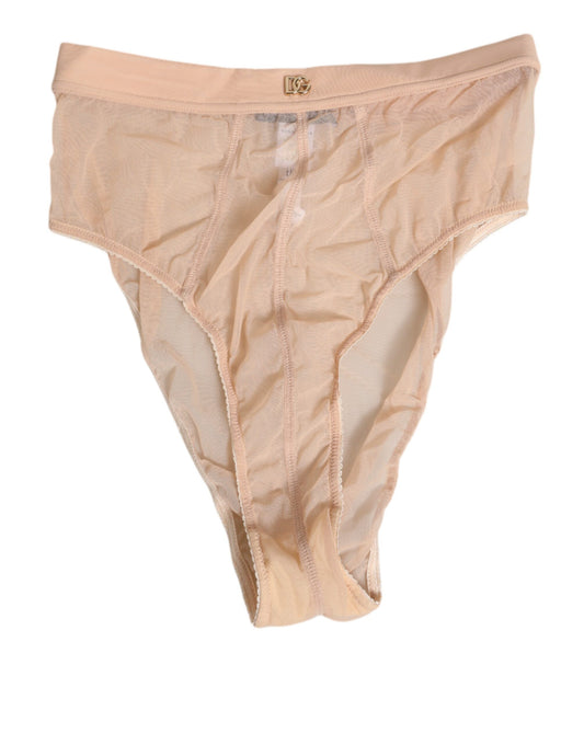 Dolce & Gabbana Beiger transparenter High-Waist-Slip