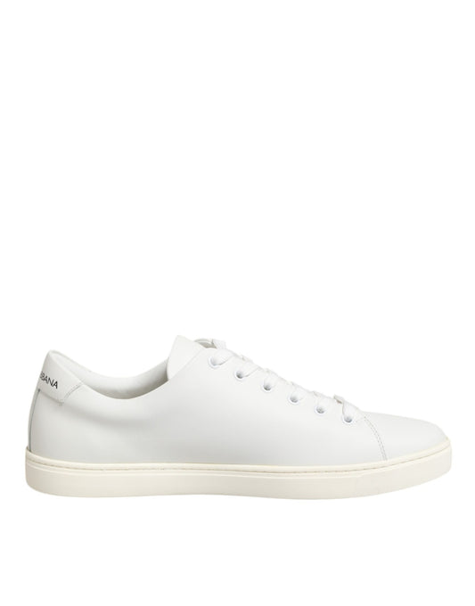 Dolce & Gabbana Sacred Heart White Patch Calf Leather Sneakers