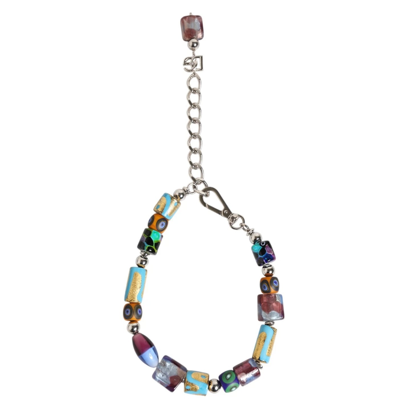 Dolce & Gabbana Multicolor Muranoglasperlen Messing Zamak Halskette