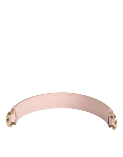 Dolce & Gabbana Tracolla rosa in pelle con dettagli dorati