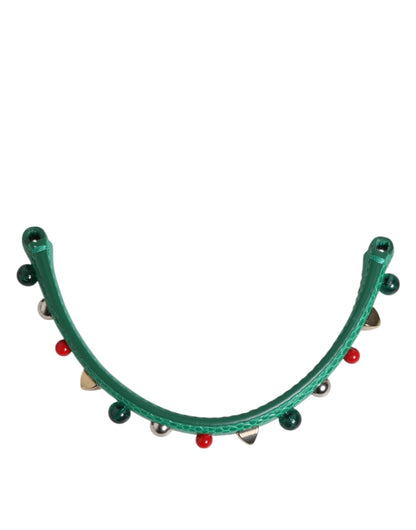 Dolce & Gabbana Green Calf-Leather Shoulder Strap