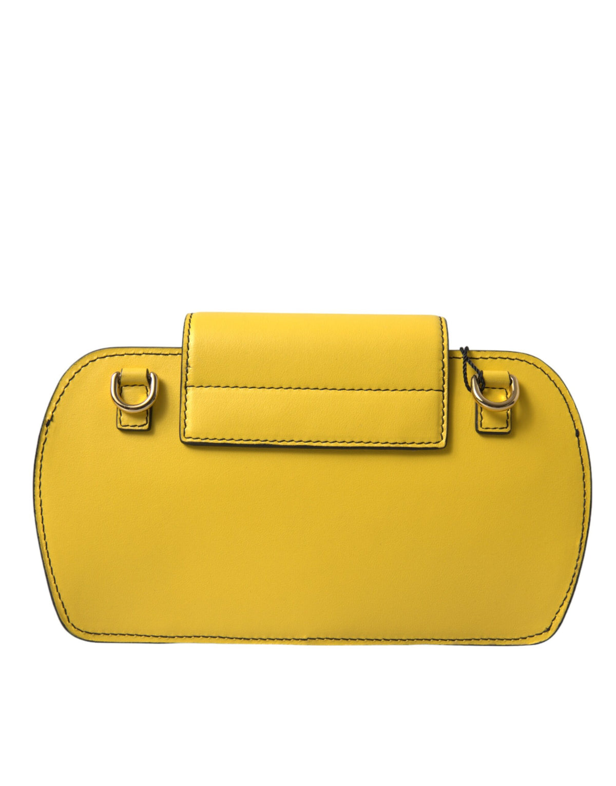 Dolce & Gabbana Gelbe DG Logo Leder-Clutch