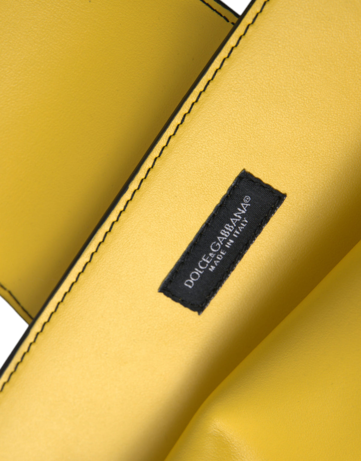 Dolce & Gabbana Gelbe DG Logo Leder-Clutch