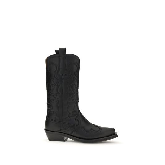 Ganni Black Boots made from recycled leather