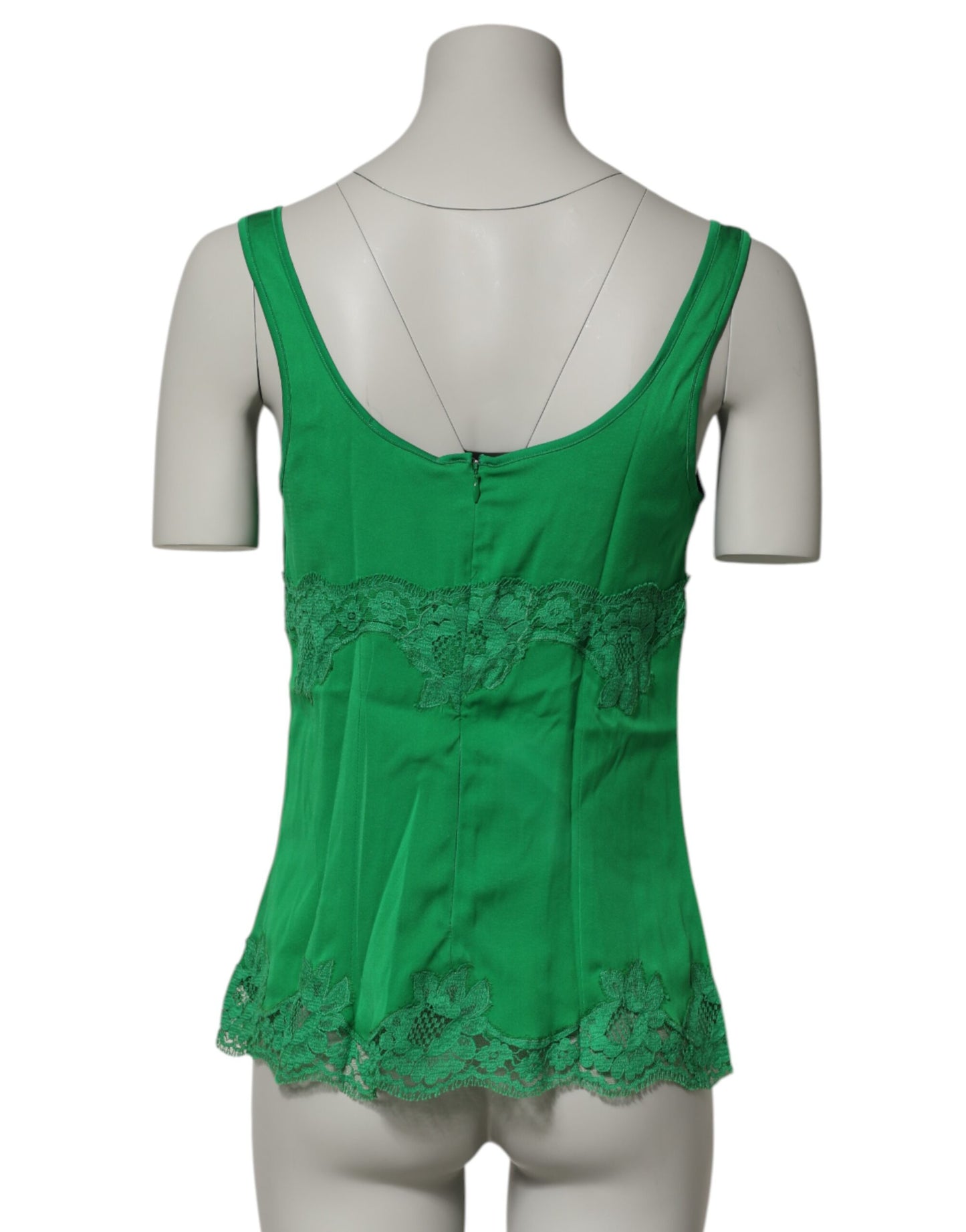 Dolce & Gabbana Grünes florales Spitzen-Tank-Dessous-Top Unterwäsche