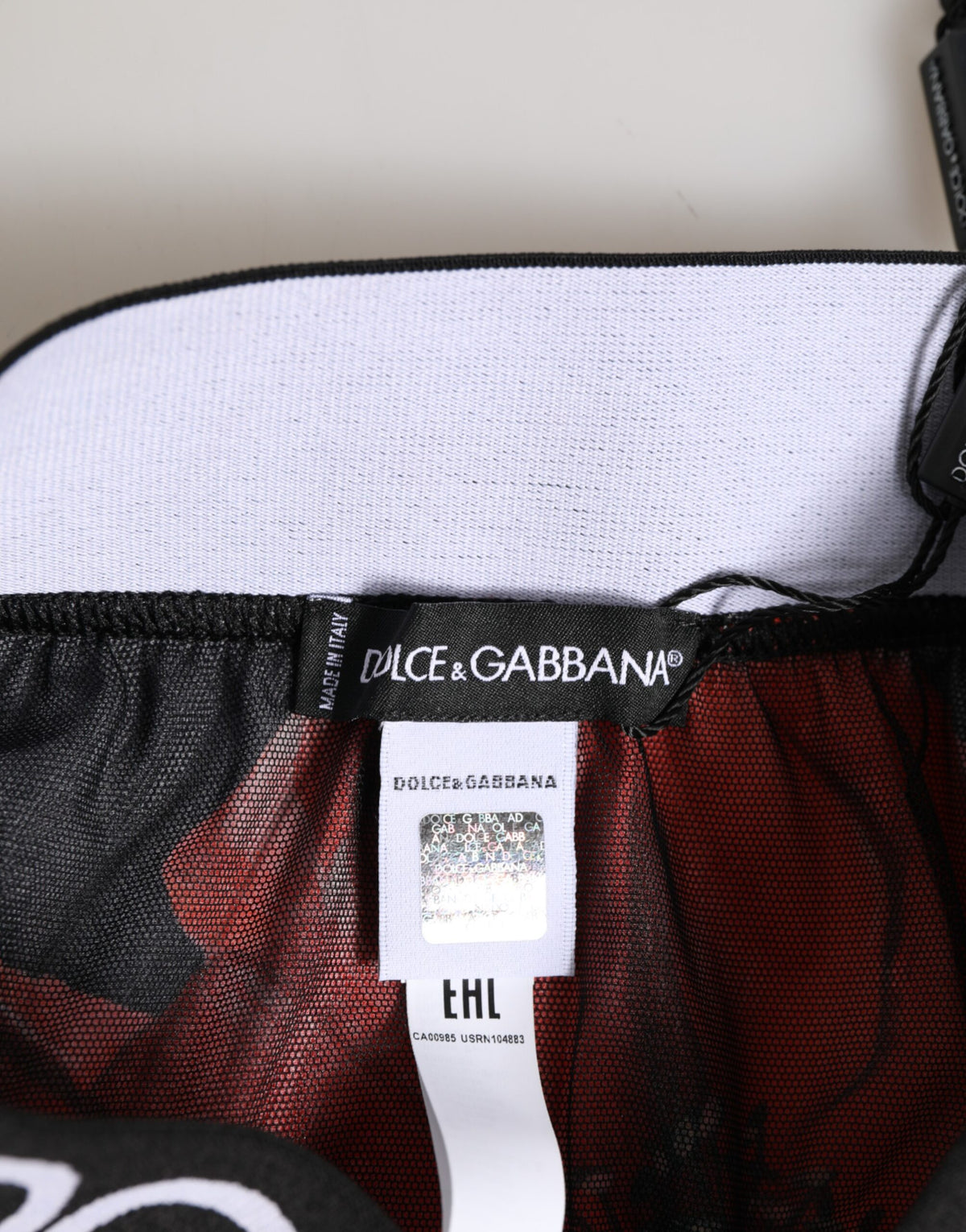 Dolce & Gabbana Intimo a vita alta con motivo floreale nero in seta