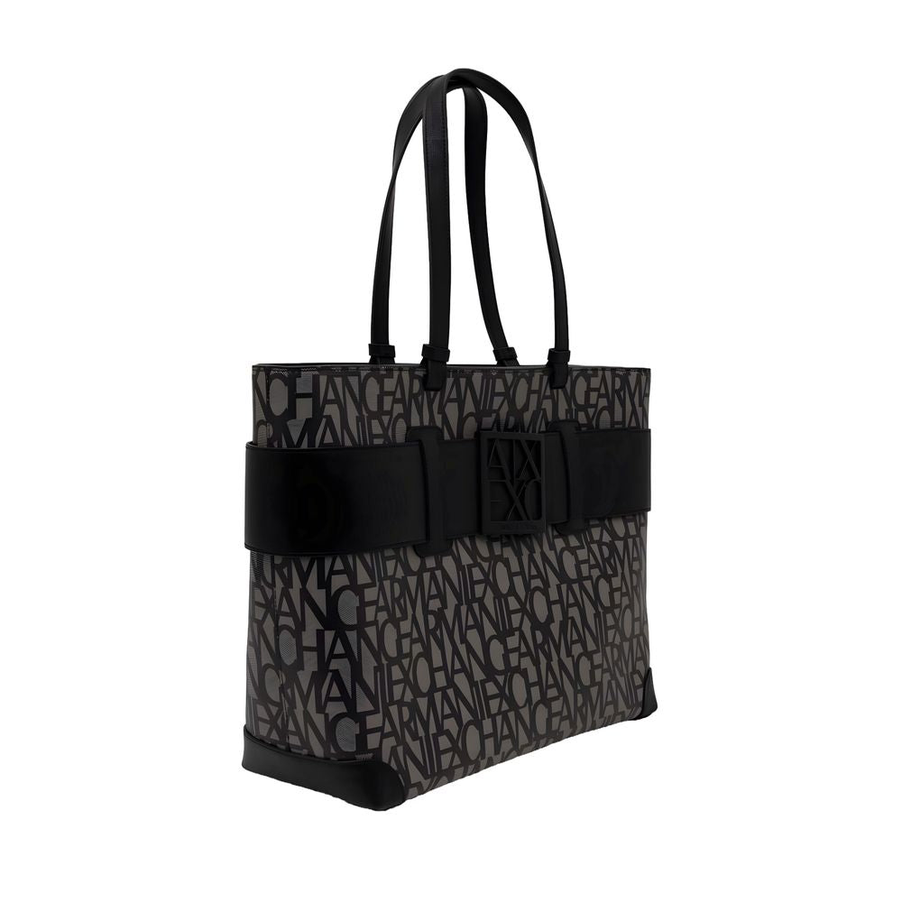 Armani Exchange Schwarze Handtasche aus Polyethylen