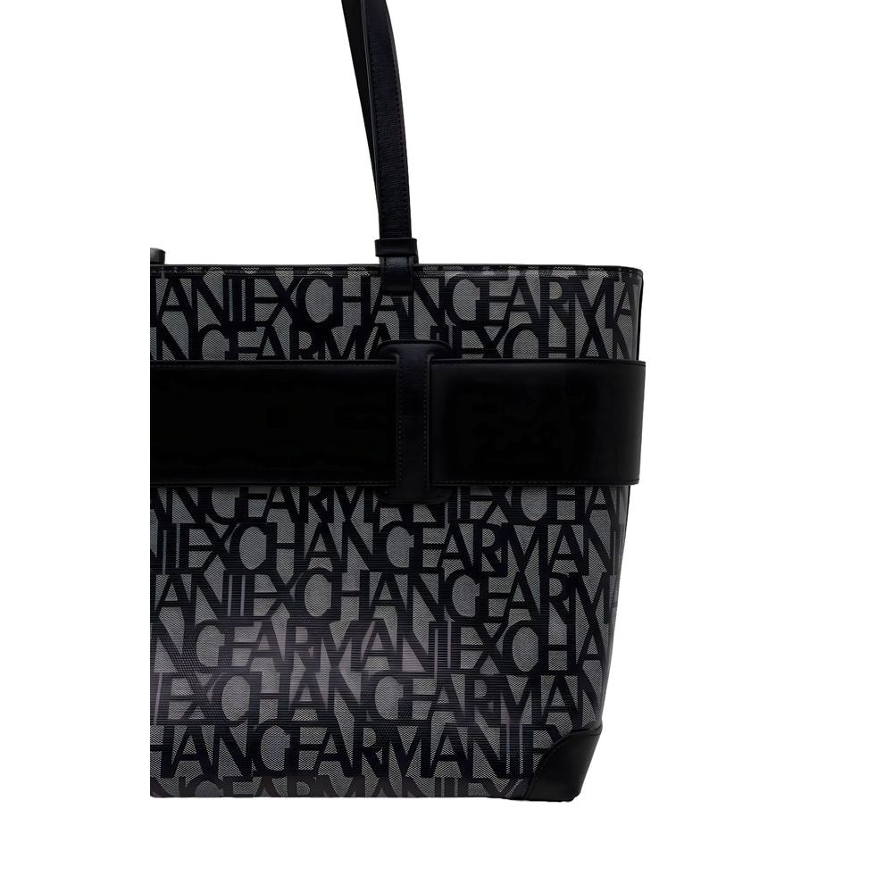 Armani Exchange Schwarze Handtasche aus Polyethylen