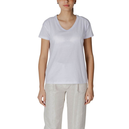 Armani Exchange Weißes Baumwoll-T-Shirt