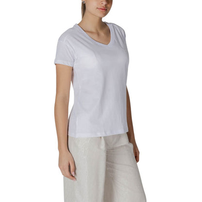 Armani Exchange Weißes Baumwoll-T-Shirt