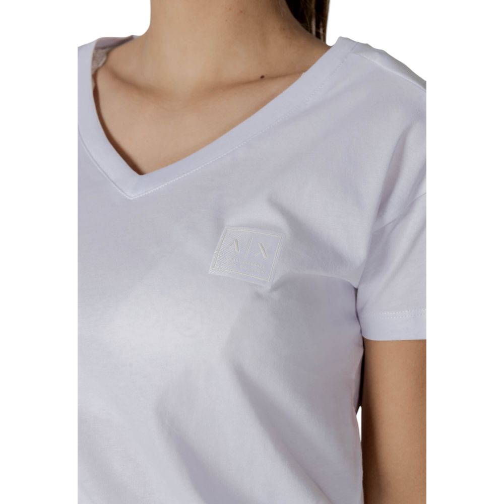 Armani Exchange Weißes Baumwoll-T-Shirt