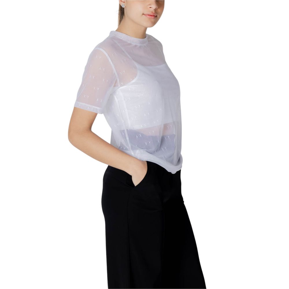 Armani Exchange T-Shirt aus weißem Polyamid