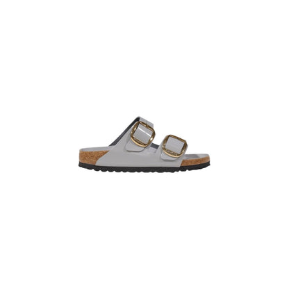Birkenstock Graue Leder-Slipper
