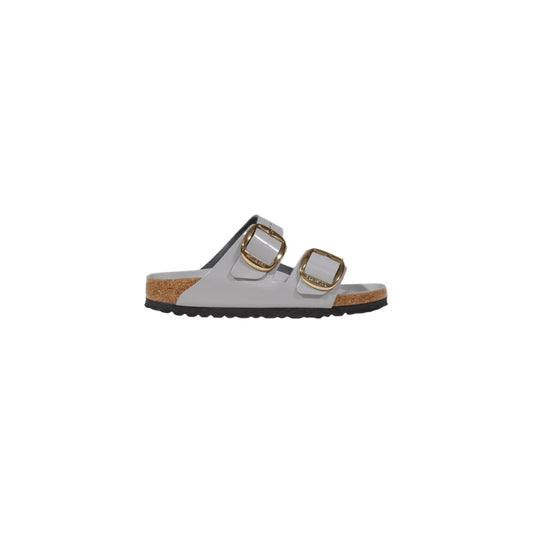 Birkenstock Graue Leder-Slipper