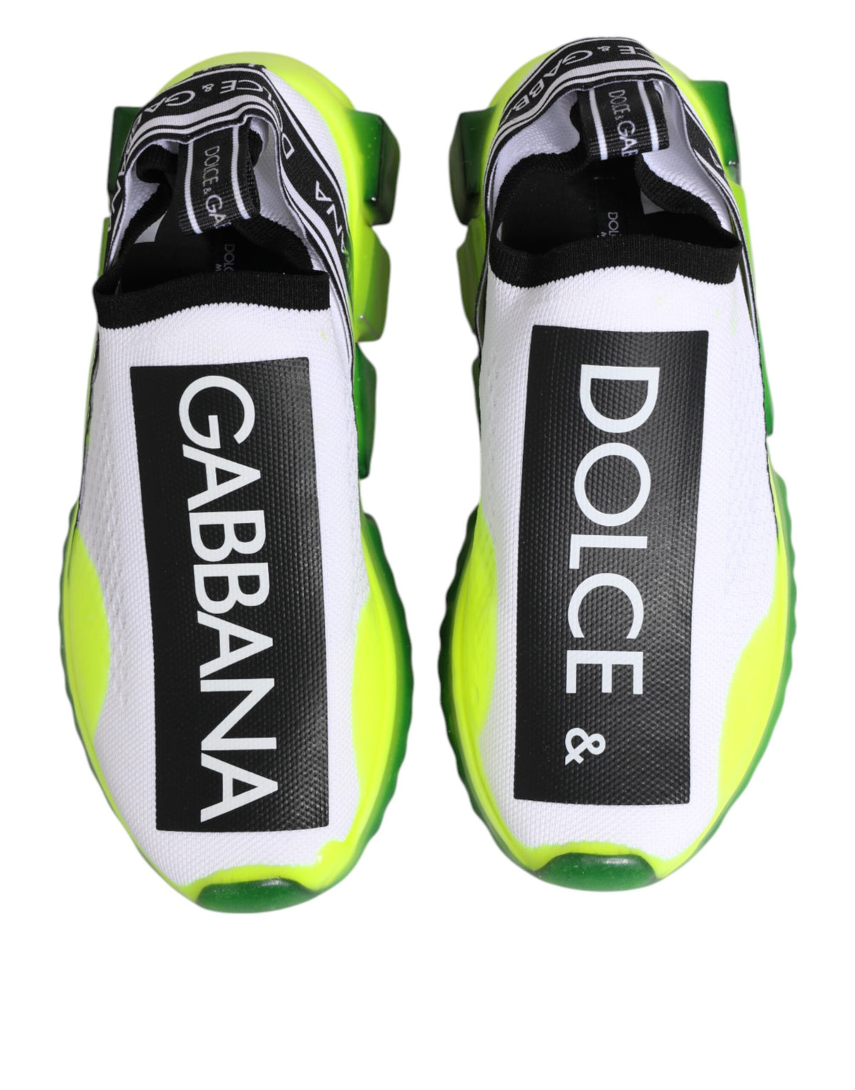 Dolce & Gabbana Schwarz-weiße Sorrento Slip-On Sneaker