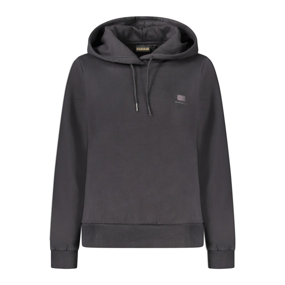 Napapijri Schwarzer Baumwoll-Kapuzenpullover für Damen