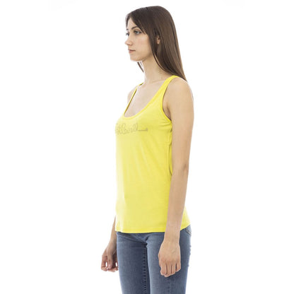 Just Cavalli Gelbes Viskose-Damentop