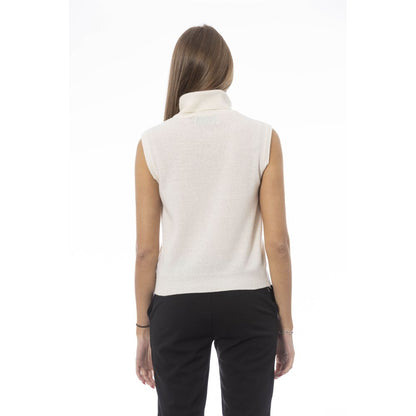 Baldinini Trend Weißer Pullover aus Wolle für Frauen