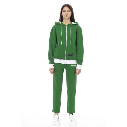 Baldinini Trend Grüner Baumwollpullover für Frauen