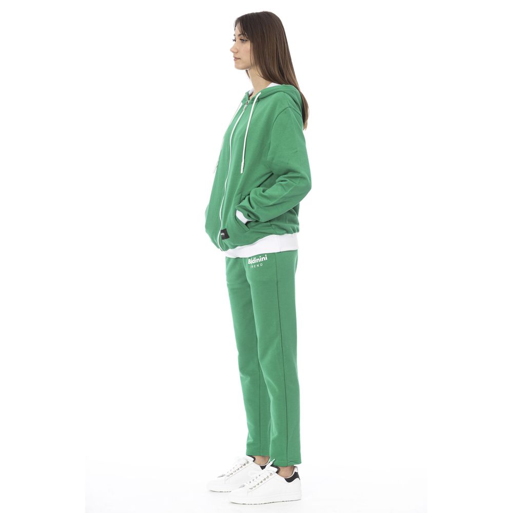 Baldinini Trend Grüner Baumwollpullover für Frauen