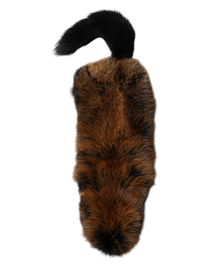 Dolce & Gabbana Brauner Rotfuchsfell-Hals-Kaschmir-Wärmer-Schal