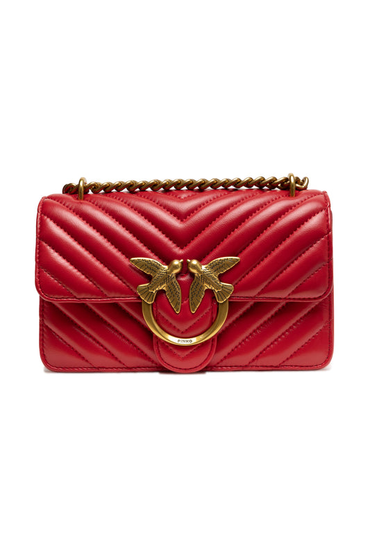 PINKO Rote Leder Love One Mini Umhängetasche – Produktansicht 1 | Arca Lucia