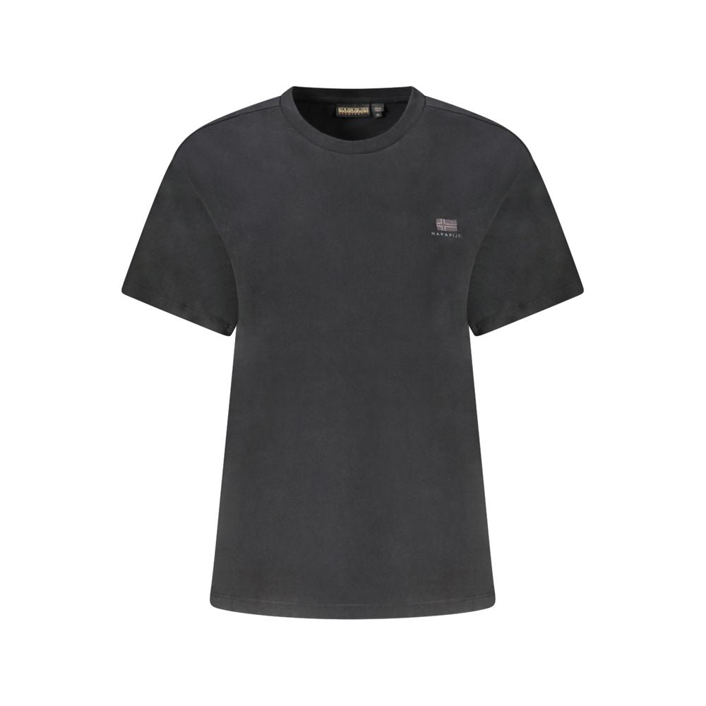 Napapijri Schwarzes Baumwoll-T-Shirt für Damen