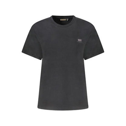 Napapijri Schwarzes Baumwoll-T-Shirt für Damen